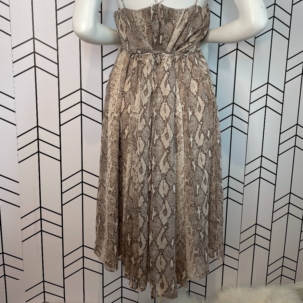 Snakeskin Midi Dress